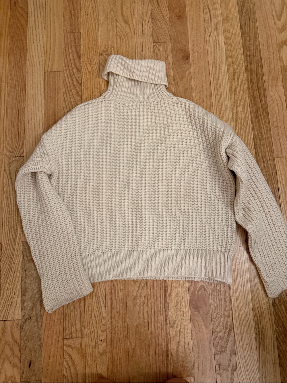 La Ligne Cream Chunky Turtleneck Sweater